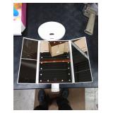 HUONUL Makeup Mirror, Vanity Mirror with Lights, 2X/3X/10X Magnification, Touch Control, Trifold, Dual Power Supply, Gifts Mothers Day for Mom,Gifts for Women, Wife, Girls,Dorm Room Essentials