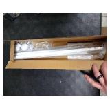 GXOACKJ Curtain Rods for windows 32-62 inch, 5/8 inch Decorative White Splicing Heavy Duty Metal Curtain Rod set with Brackets