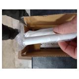 GXOACKJ Curtain Rods for windows 32-62 inch, 5/8 inch Decorative White Splicing Heavy Duty Metal Curtain Rod set with Brackets