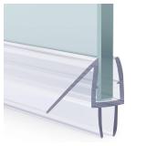 AmazerBath 3PCS Shower Door Bottom Seal for 1/4 Inch Glass - (15.75 Inches * 3), 3 Section Segmented Shower Installation Kit Frameless Glass Door Seal Strip