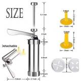 YOOUSOO Cookie Press Maker Kit, Spritz Cookie Maker Machine For Baking, For DIY Biscuit Maker and Decoration with 20 Cookie Discs and 4 Piping Tips (Stainless Steel)