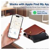 Airtag 2 Pack Wallet Tracker Card 0.06in Slim - Airtag Card Smart Tag IP68 Waterproof, Works with Apple Find My, Apple Air Tag for GPS, Keys, Purse, Credit Card (iOS Only)