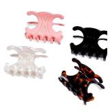 Premium Durable Acetate Butterfly Hair Clips, Celine Hair Clip, 4 Pack Medium Size Acetate Hair Claw Clips with Secure Hold,Perfect for Updos,Perfect for Updos (2.76 x 1.66 in)