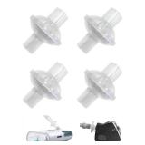 Universal CPAP Inline Filter, CPAP Air Filter for ResMed AirSense 11/AirSense 10/Philips Respironics DreamStation 2, Hose Filter for CPAP Supplies, BIPAP Supplies (4)