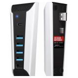 AQIDAP 5 Port USB Hub for PS5,USB High-Speed Expansion Hub Charger USB Extender Compatible with PlayStation 5 Game Consolewith 4 USB + 1 USB Charging Port + 1 Type C Port