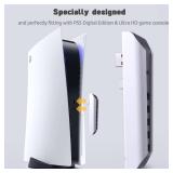 AQIDAP 5 Port USB Hub for PS5,USB High-Speed Expansion Hub Charger USB Extender Compatible with PlayStation 5 Game Consolewith 4 USB + 1 USB Charging Port + 1 Type C Port