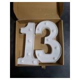 13th Birthday Decorations for Girls Boys,13th Birthday Party Decorations for Centerpieces Table,Light Up Numbers 13 Sign for Party Backdrop Wall Decor for 13 Wedding Anniversary Decoration