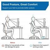 StrongTek Ergonomic Under Desk Footrest, 3 Adjustable Heights Wooden Office Footrest, Large Anti-Slip Surface, Improves Posture and Blood Circulation, up to 400lbs (Natural)