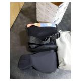 SARISUN Travel Pillows for Airplanes, 360° Support Headrest Pillow with Eye Mask for Sleeping, Travel Airplane Pillow for Long Flights Car Road Trip, Travel Accessories Stop Bobblehead, Black