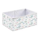 Bolaz Wild Flower Blue and Pink Mood Closet Organizers Storage Cubes Storage Bins Shelf Baskets Containers for Home Kids Room Toys Office,Square