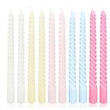 10 Inch Multi-Colored Taper Candle Set, 10 Pack Unscented Dripless Candlesticks for Family Dinner Parties Home Decoration Picnic