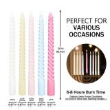 10 Inch Multi-Colored Taper Candle Set, 10 Pack Unscented Dripless Candlesticks for Family Dinner Parties Home Decoration Picnic
