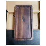 Bathroom Vanity Tray 11.8x5.9in of Acacia Wood - Elegant Organizer for Cosmetics, Jewelry, Perfume, Candle, Key - Premium Wood Tray for Bathroom, Kitchen, Countertop, Toilet Tank, Sink (Dark Brown)