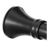 YNL Matte Black Shower Curtain Rod 36-84 Inch(3-7ft), No Slip No Drill Stainless Steel Spring Tension Curtain Rod, No Rust Shower Rod Adjustable For Bathroom Window Bedroom