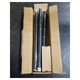 YNL Matte Black Shower Curtain Rod 36-84 Inch(3-7ft), No Slip No Drill Stainless Steel Spring Tension Curtain Rod, No Rust Shower Rod Adjustable For Bathroom Window Bedroom