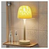 Funlenry Spa-Like Shower Lamp - Waterproof Bathroom Lamp with 16 Color Ocean Wave Projector, Rechargeable Shower Light with Touch & Remote Control, Cordless Light for Inside Shower/Bathtub