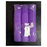 Acejoz Hair Rollers, 12Pcs Large Self-Grip Hair Curlers with 12Pcs Stainless Steel Duckbill Clips, for Long Medium Thick Hair Volume (Purple)