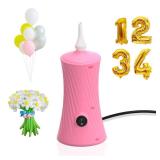 Kusamue Balloon Pump Electric Air Pump for Long Balloon Inflator Blower Machine for Birthday Party Celebration Balloons Decorations for Twisty Animal Balloons(Pink)