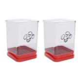 2 PCS Tewodila Fruit Slicer Cup, Speed Cutter for Strawberry Banana Grape Egg, Stainless Steel Vegetable Cutting Kitchen Gadget, Kitchen Portable Slicing Tool