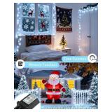 2-Pack 66FT 200 LED White Christmas String Lights Indoor Outdoor, Extendable Christmas Tree Lights with 13 Modes Twinkle Lights, Plug in Fairy String Lights for Xmas Tree Party Garden (Cool White)