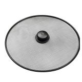 Splatter Screen, Frying Pan Splatter Screen, Splash Guard Lid with Knob, Extra Fine Mesh Splash Guard Pot Lid,Iron Coating Grease Guard Frying Pan Cover for Cooking(size:29cm)