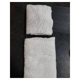 Brandream White Clover Quilted Pillow Shams Cotton Standard Size Pillow Cases Set of 2 Comfy Soft Decorative Pillow Covers