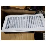 CASAJOY 6 Pack Floor Vents Floor Registers 4x10 inch,Heavy Duty Metal Floor Air Vent Covers for Home Floor Sidewall, Rust Proof Finish Registers Grilles & Vents(White)