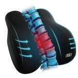 Skechers Memory Foam Lumbar Pillow,Lumbar Support Pillow for Office, Chair Lower Back Pain Relief Lumbar Pillow, Ergonomic Design Back Support Pillow for Office Chair, Car, Home, Travel,Black