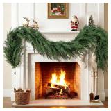 Christmas Cedar Garland Realistic - Cypress Decorations with Lights 6ft for Mantle Lighted Faux Pine Garlands for Xmas Home Decoration Indoor Stairs Railing 6 ft Fireplace Outdoor Prelit Door Decor