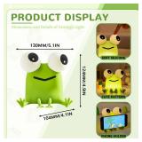 DAMELYN Frog Night Light for Kids, Dimmable Silicone Night Light for Nursery,Frog Lamp Suitable for Boys and Girls Room Decor