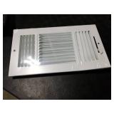 1 Pc 12x6 Inch Ceiling Vent Register for Home, White 3 Way Sidewall Solid Steel Wall Air Vent Registers AC Ceiling Vent Return Covers, Interior Size 12 x 6 Inch