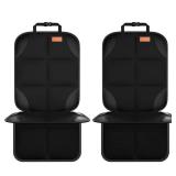 SMART ELF Car Seat Protector, 2Pack Seat Protector Protect Child Seats with Thickest Padding and Non-Slip Backing Mesh Pockets for Baby and Pet,Sedan SUV Truck (Black)