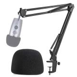 Yeti Nano Mic Stand with Pop Filter - Microphone Boom Arm Stand with Foam Cover Windscreen for Blue Yeti Nano Mic by YOUSHARES