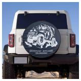 32 Inch Spare Tire Cover for 2021-2025 Ford Bronco Base, Big Bend, Black Diamond, Outer Banks 2 Door & 4 Door Wheel Tyre Protectors with Backup Camera Hole Exterior Accessories