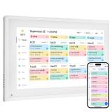 Digital Calendar Chore Chart - Touchscreen Interactive Digital Planner Display - WiFi Smart Planner w/LCD Display, Task Scheduling & Reward Tracker - Family Schedule Smart Display 10.1-inch, White