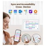 Digital Calendar Chore Chart - Touchscreen Interactive Digital Planner Display - WiFi Smart Planner w/LCD Display, Task Scheduling & Reward Tracker - Family Schedule Smart Display 10.1-inch, White