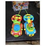 lalalark JOVA 2 Pack Remote Control Car for Toddlers, RC Cars with Cartoon Figure, Kids Toy Bumper Cars with LED Lights and Sounds, Light Up Car with Music, Christmas Birthday Gift for Boys Girls MISS