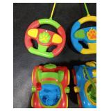 lalalark JOVA 2 Pack Remote Control Car for Toddlers, RC Cars with Cartoon Figure, Kids Toy Bumper Cars with LED Lights and Sounds, Light Up Car with Music, Christmas Birthday Gift for Boys Girls MISS