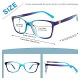 STASTEND 4 Pack Progressive Multifocus Reading Glasses for Women Men Spring Hinge Blue Light Blocking Readers (MIX, 2.75, x)