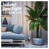 SUNVIE 4 Pack LED Spotlight Indoor for Plants Up Lights 120V Floor Spot lights Warm White Accent Lights for Indoor Statue Decor Uplighting, 5.9 FT Cord with Floor Foot Switch