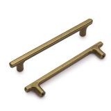 Lardmon 10 Pack Antique Brass Modern Cabinet Pulls 6.5 Inch(165mm) Total Length | 5 Inch(128mm) Hole Center Bar Pulls Kitchen Cabinet Handles Solid Drawer Pulls Heavy Duty Kitchen Cabinet Hardware