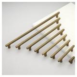 Lardmon 10 Pack Antique Brass Modern Cabinet Pulls 6.5 Inch(165mm) Total Length | 5 Inch(128mm) Hole Center Bar Pulls Kitchen Cabinet Handles Solid Drawer Pulls Heavy Duty Kitchen Cabinet Hardware