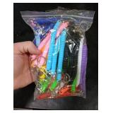 BOHUIZ 50Pcs Spiral Retractable Spring Coil Keychain, Multicolor Theftproof Anti-lost Stretch Cord Safety Key Ring with Metal Lobster Clasp Coil Lanyard Bulk for Purse Keys Wallet Cellphone