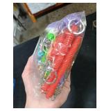 BOHUIZ 50Pcs Spiral Retractable Spring Coil Keychain, Multicolor Theftproof Anti-lost Stretch Cord Safety Key Ring with Metal Lobster Clasp Coil Lanyard Bulk for Purse Keys Wallet Cellphone