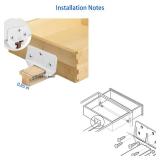 FDXGYH 10 Pcs Plastic Drawer Guides Drawer Track Guides Drawer Rail for Dressers Hutches and Drawer Systems [White]