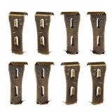 qieoyk Brick Clips - 8 Pcs Heavy Metal Wall Hangers for 2-1/4 to 2-3/8 Inch Bricks, Ideal for Outdoors & Home Decor