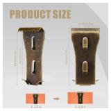 qieoyk Brick Clips - 8 Pcs Heavy Metal Wall Hangers for 2-1/4 to 2-3/8 Inch Bricks, Ideal for Outdoors & Home Decor