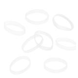 ONLYKXY Silicone Cable Ties 0.78 inch/20 mm Diameter Flat Rubber Bands Elastic Bands Supplies Reusable Rubber Rings Thick Rubber Bands for School Home or Office Elasticity Coil Ring (Clear)