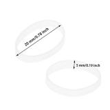 ONLYKXY Silicone Cable Ties 0.78 inch/20 mm Diameter Flat Rubber Bands Elastic Bands Supplies Reusable Rubber Rings Thick Rubber Bands for School Home or Office Elasticity Coil Ring (Clear)