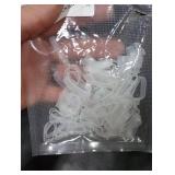 ONLYKXY Silicone Cable Ties 0.78 inch/20 mm Diameter Flat Rubber Bands Elastic Bands Supplies Reusable Rubber Rings Thick Rubber Bands for School Home or Office Elasticity Coil Ring (Clear)